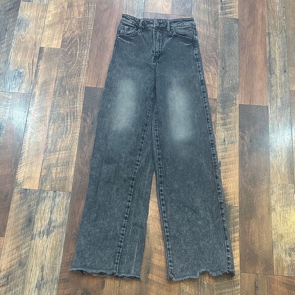 KanCan Denim - Women's gray  Wide-Leg Jeans 22 (5235)